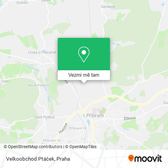 Velkoobchod Ptáček mapa