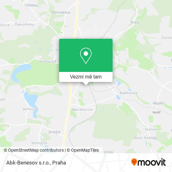 Abk-Benesov s.r.o. mapa
