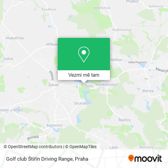 Golf club Štiřín Driving Range mapa