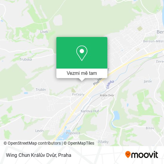 Wing Chun Králův Dvůr mapa