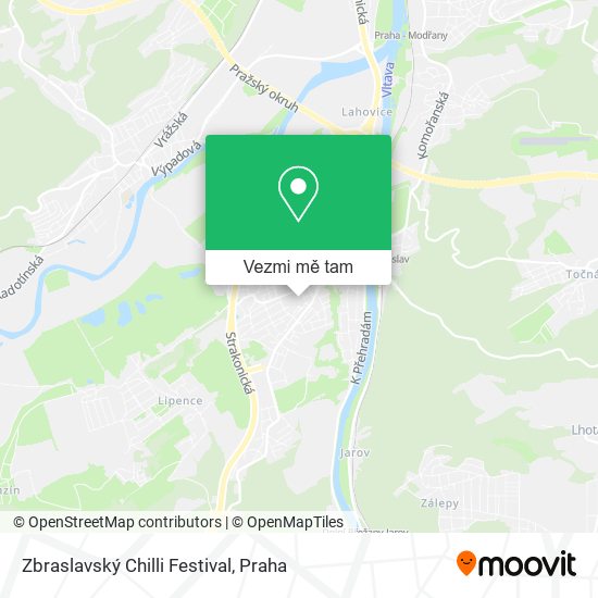 Zbraslavský Chilli Festival mapa