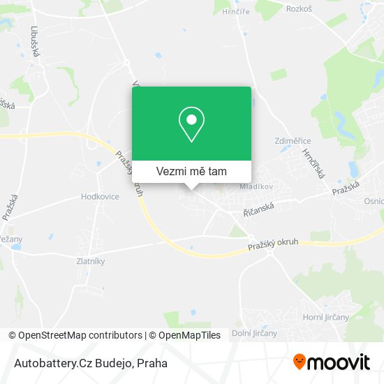 Autobattery.Cz Budejo mapa