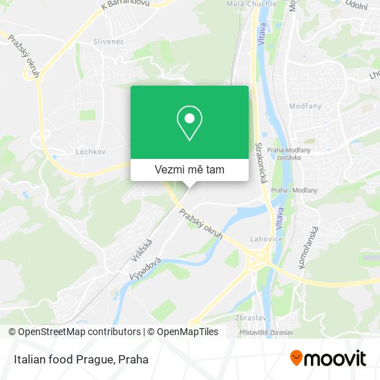 Italian food Prague mapa