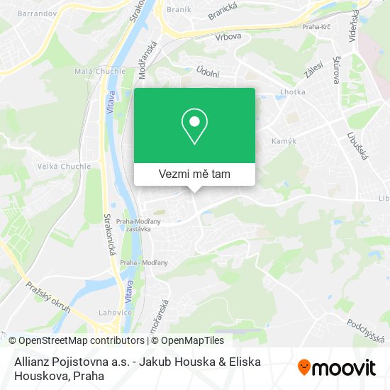 Allianz Pojistovna a.s. - Jakub Houska & Eliska Houskova mapa