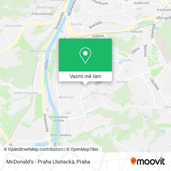 McDonald's - Praha Lhotecká mapa