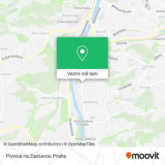 Pivnice na Zastavce mapa