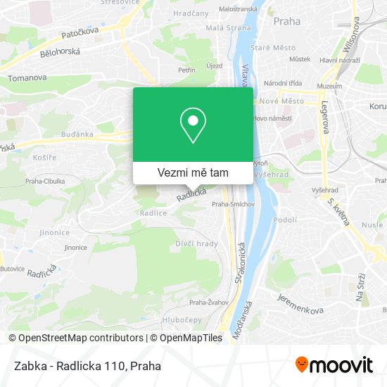 Zabka - Radlicka 110 mapa