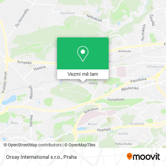 Orsay International s.r.o. mapa