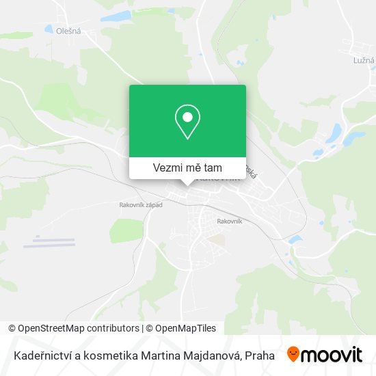 Kadeřnictví a kosmetika Martina Majdanová mapa