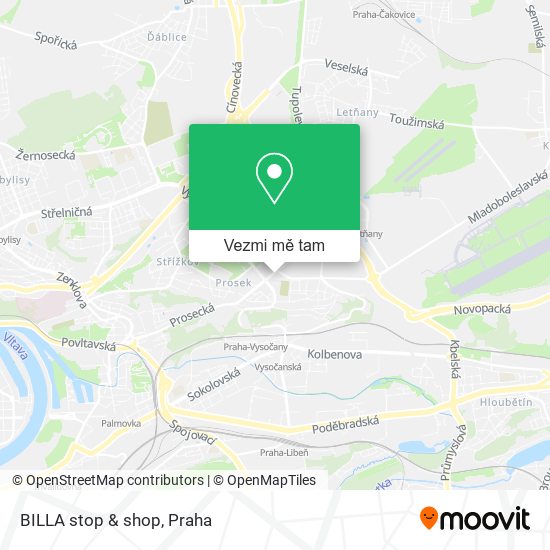 BILLA stop & shop mapa