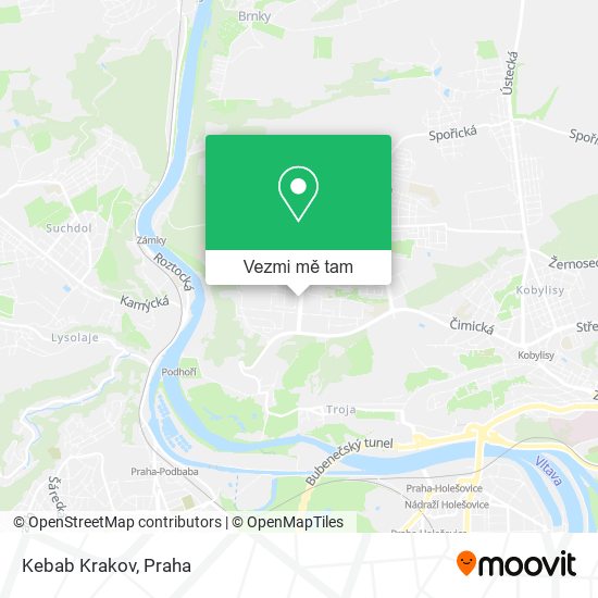 Kebab Krakov mapa