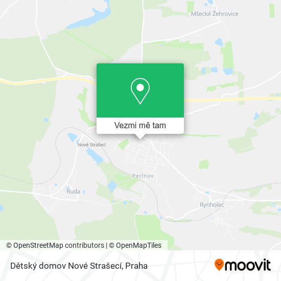 Dětský domov Nové Strašecí mapa