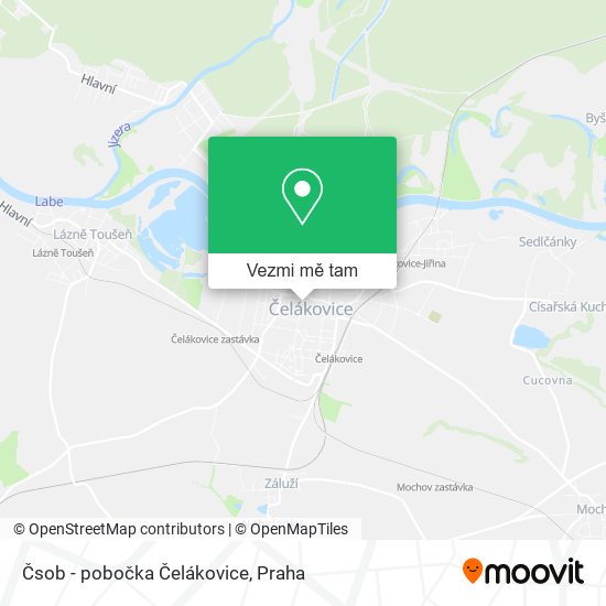 Čsob - pobočka Čelákovice mapa