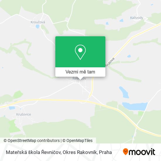 Mateřská škola Řevničov, Okres Rakovník mapa