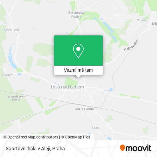 Sportovní hala v Aleji mapa