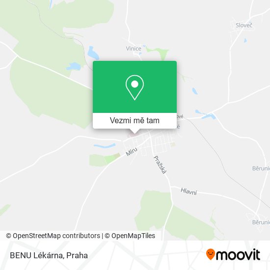 BENU Lékárna mapa