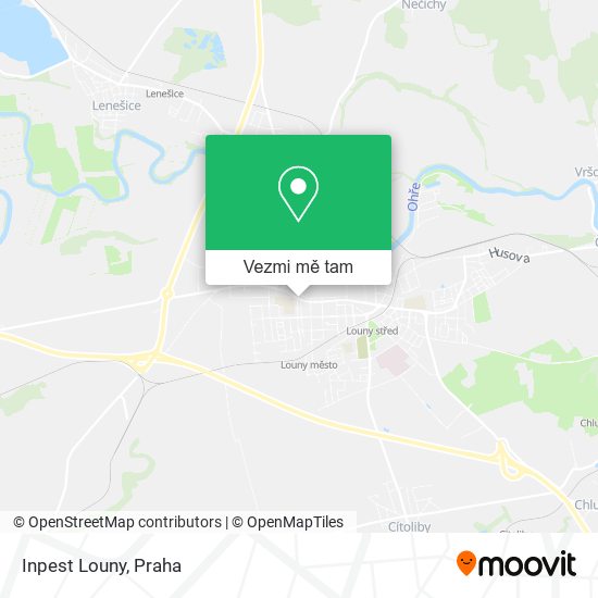 Inpest Louny mapa