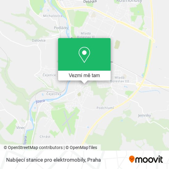 Nabíjecí stanice pro elektromobily mapa