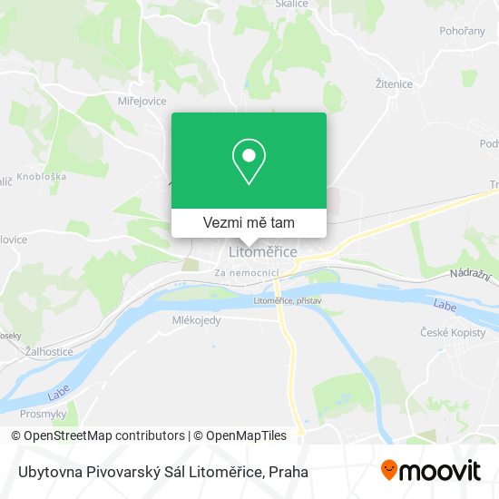 Ubytovna Pivovarský Sál Litoměřice mapa