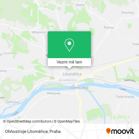 Ohňostroje Litoměřice mapa