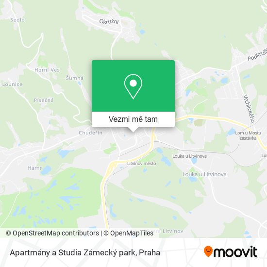 Apartmány a Studia Zámecký park mapa