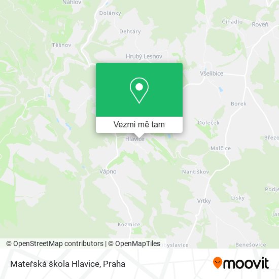 Mateřská škola Hlavice mapa