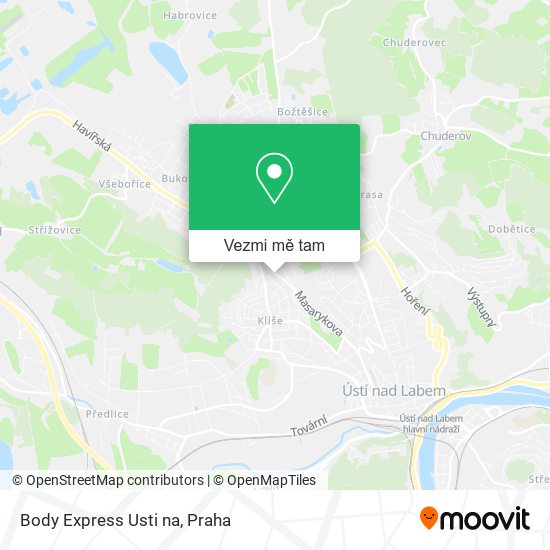 Body Express Usti na mapa