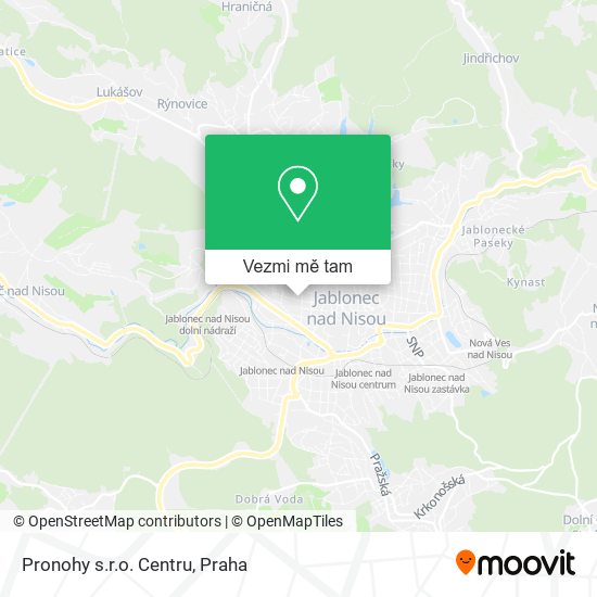 Pronohy s.r.o. Centru mapa