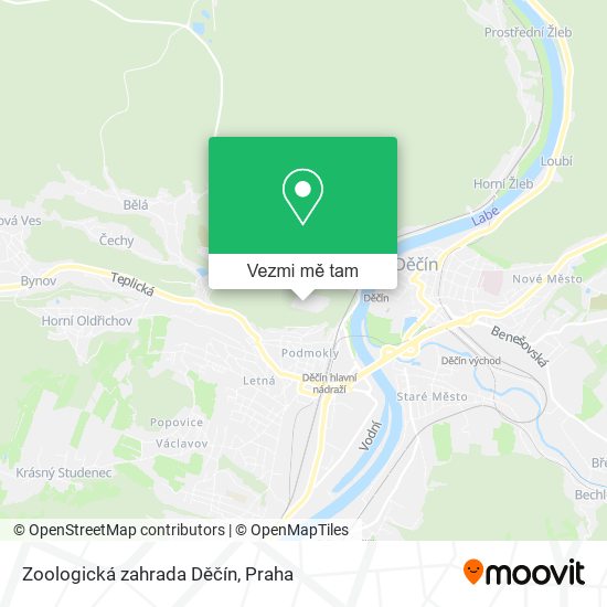 Zoologická zahrada Děčín mapa