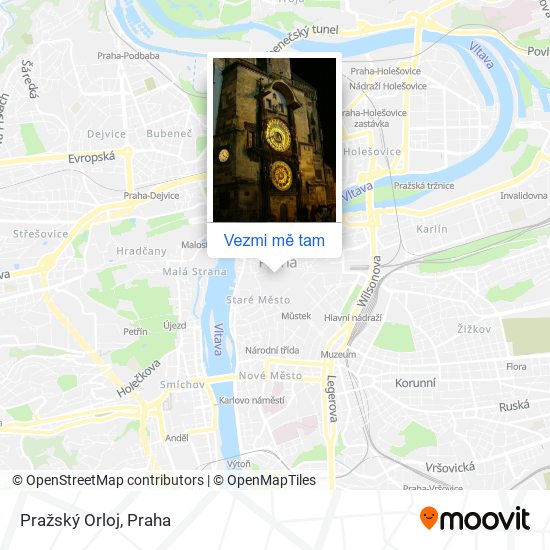 Pražský Orloj mapa