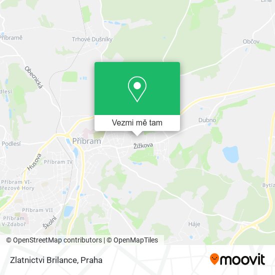 Zlatnictvi Brilance mapa