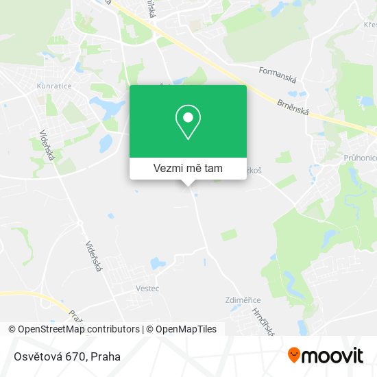 Osvětová 670 mapa