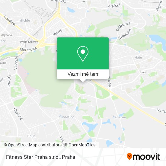 Fitness Star Praha s.r.o. mapa