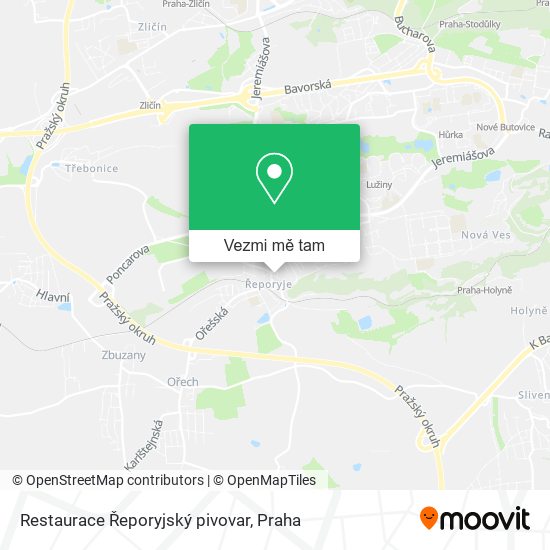 Restaurace Řeporyjský pivovar mapa