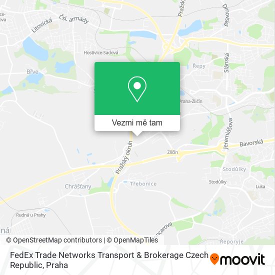 FedEx Trade Networks Transport & Brokerage Czech Republic mapa