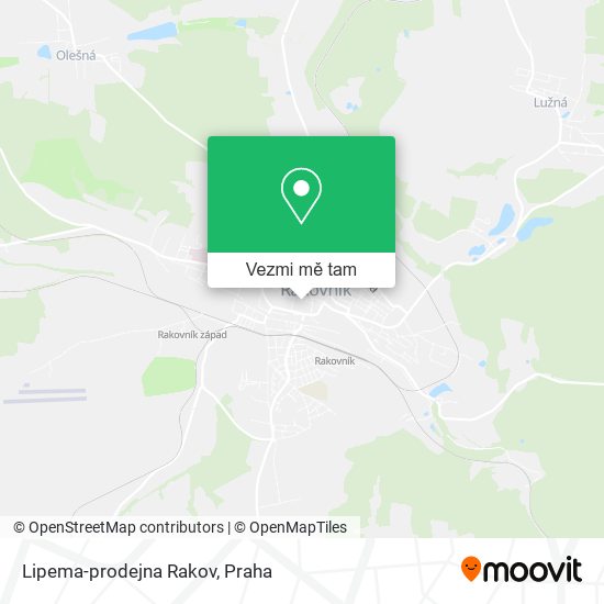 Lipema-prodejna Rakov mapa