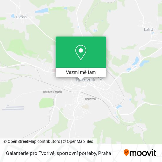 Galanterie pro Tvořivé, sportovní potřeby mapa