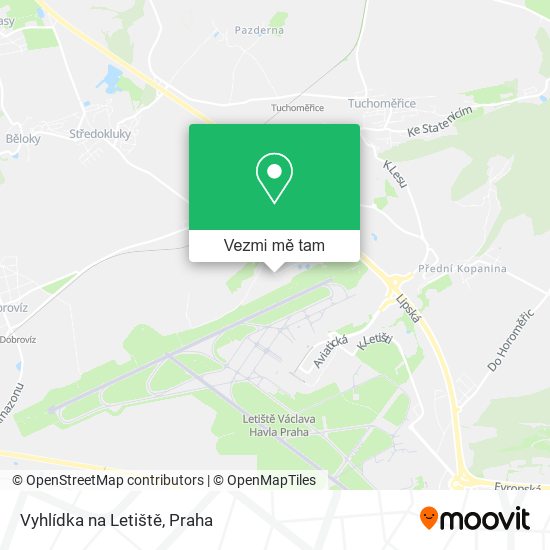 Vyhlídka na Letiště mapa