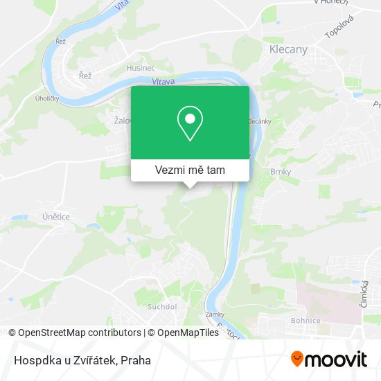 Hospdka u Zvířátek mapa