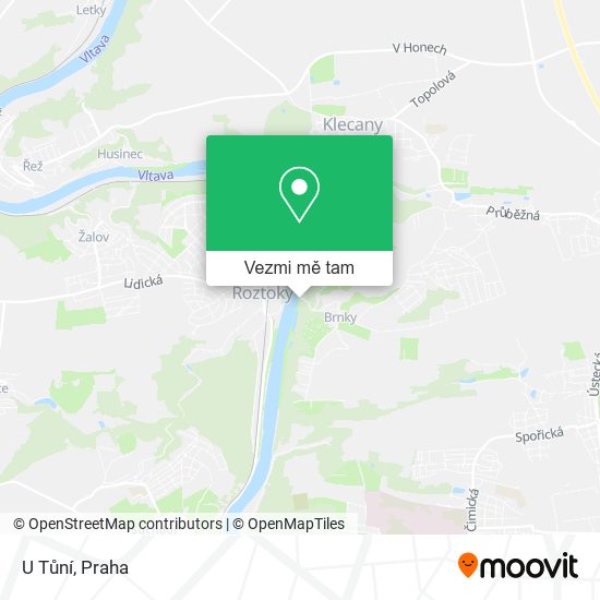 U Tůní mapa