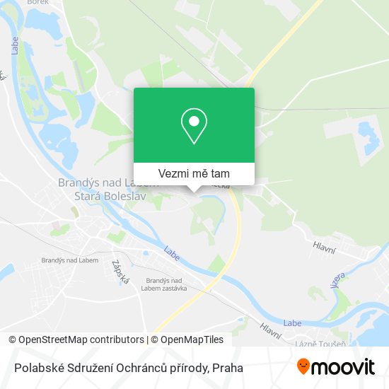 Polabské Sdružení Ochránců přírody mapa