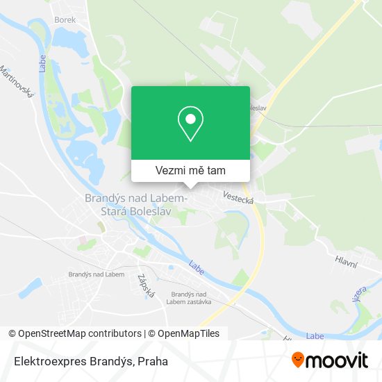 Elektroexpres Brandýs mapa