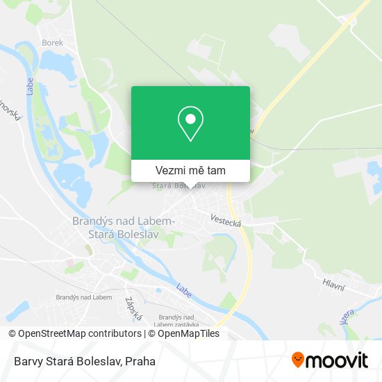 Barvy Stará Boleslav mapa