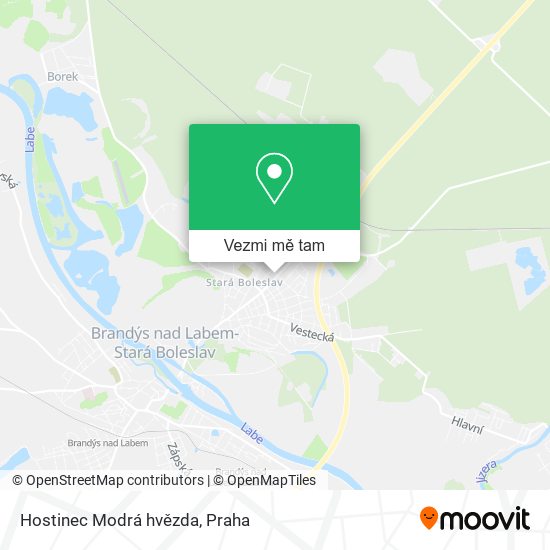 Hostinec Modrá hvězda mapa