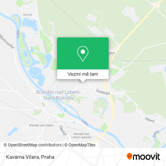 Kavárna Včera mapa