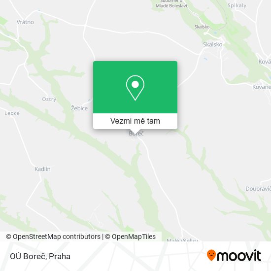 OÚ Boreč mapa