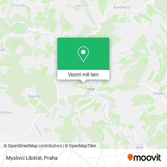Myslivci Libštát mapa