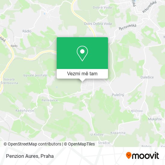 Penzion Aures mapa