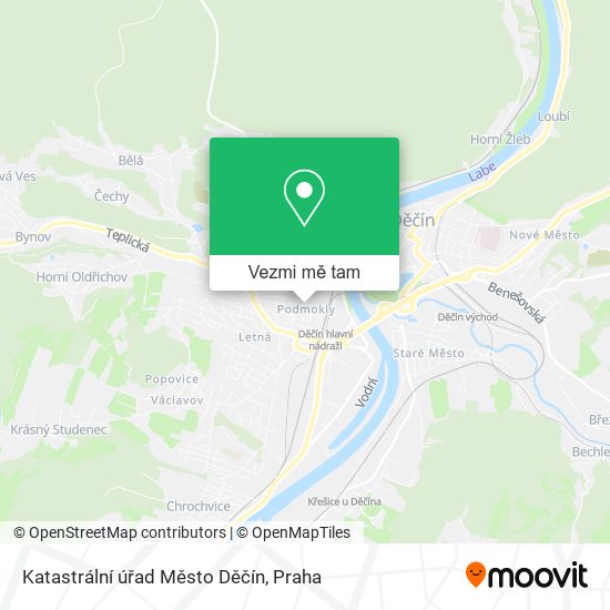 Katastrální úřad Město Děčín mapa
