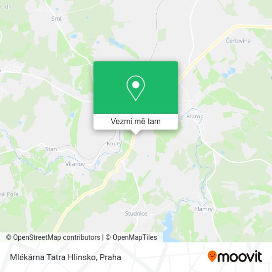 Mlékárna Tatra Hlinsko mapa